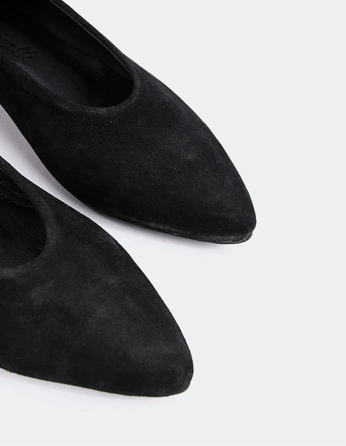 Thena Black Suede