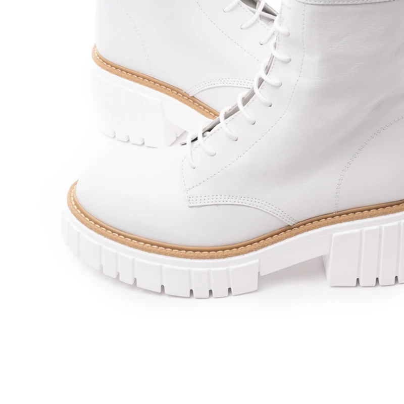 Kington White Leather