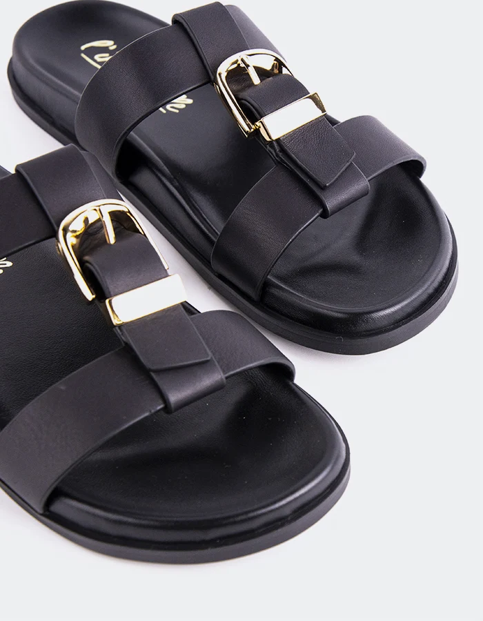 Omma Black Leather