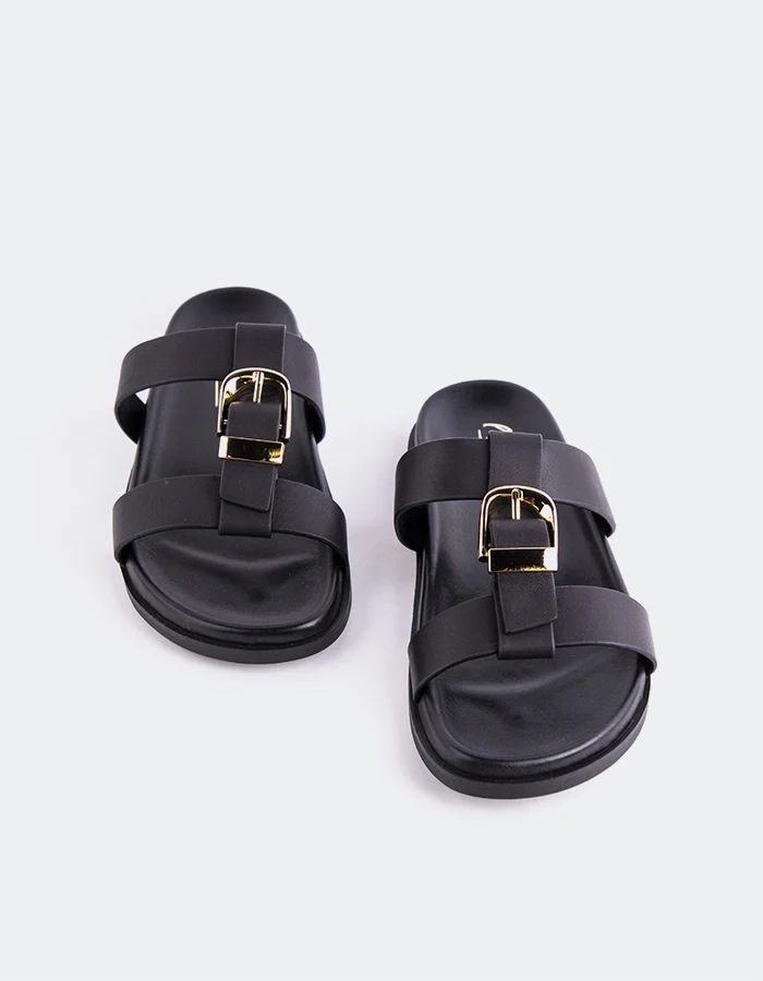 Omma Black Leather