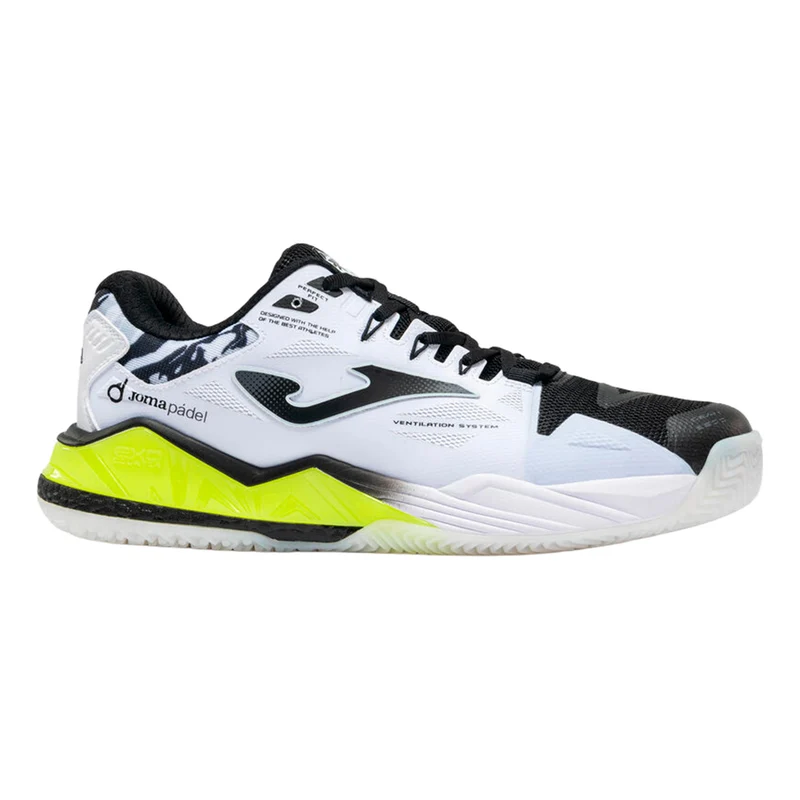 Spin Chaussures padel Hommes - blanc, jaunes fluo