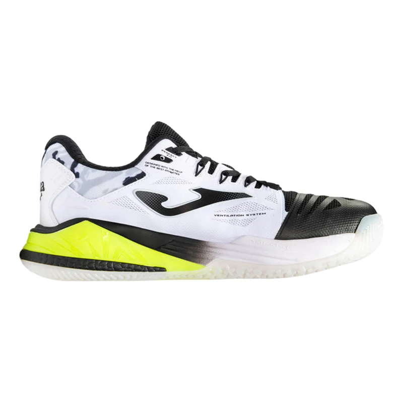 Spin Chaussures padel Hommes - blanc, jaunes fluo