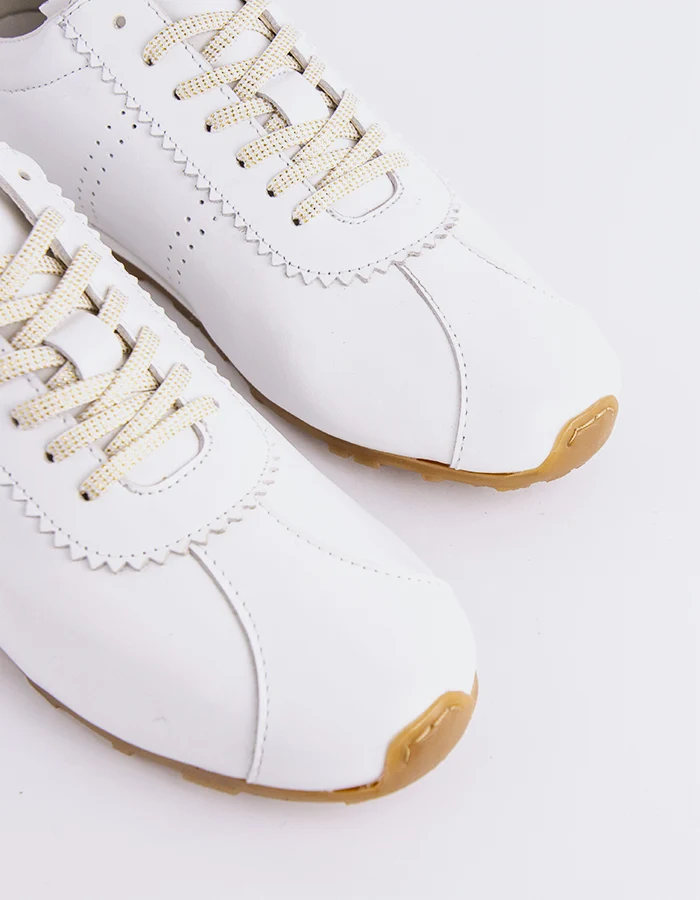 Mornetty White Leather