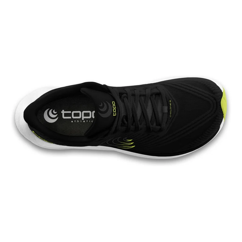 Cyclone 3 Chaussure De Compétition Hommes-Noir,Jaune Lemon