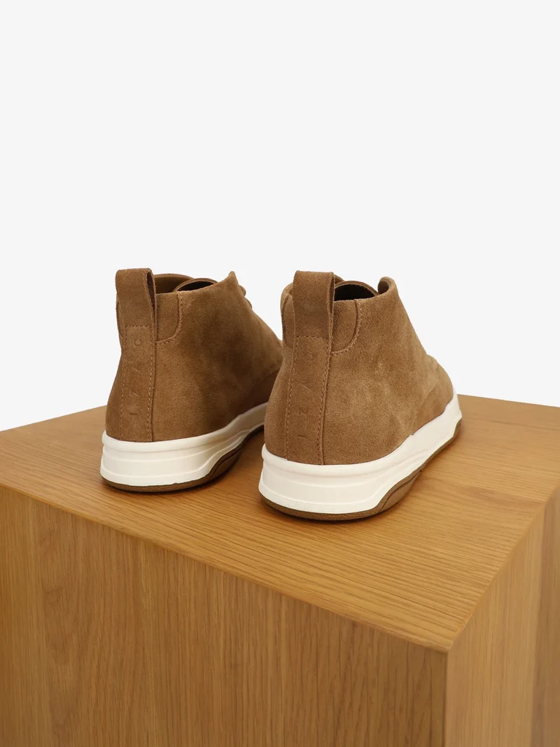 Bottines casual en suède camel