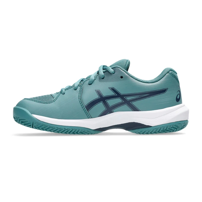 Gel-Game Gs/OC Chaussure terre battue Enfants - bleu petrol, blanc