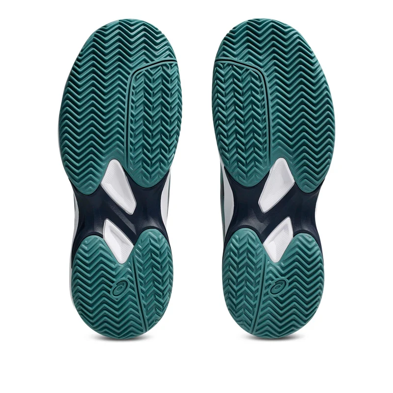 Gel-Game Gs/OC Chaussure terre battue Enfants - bleu petrol, blanc