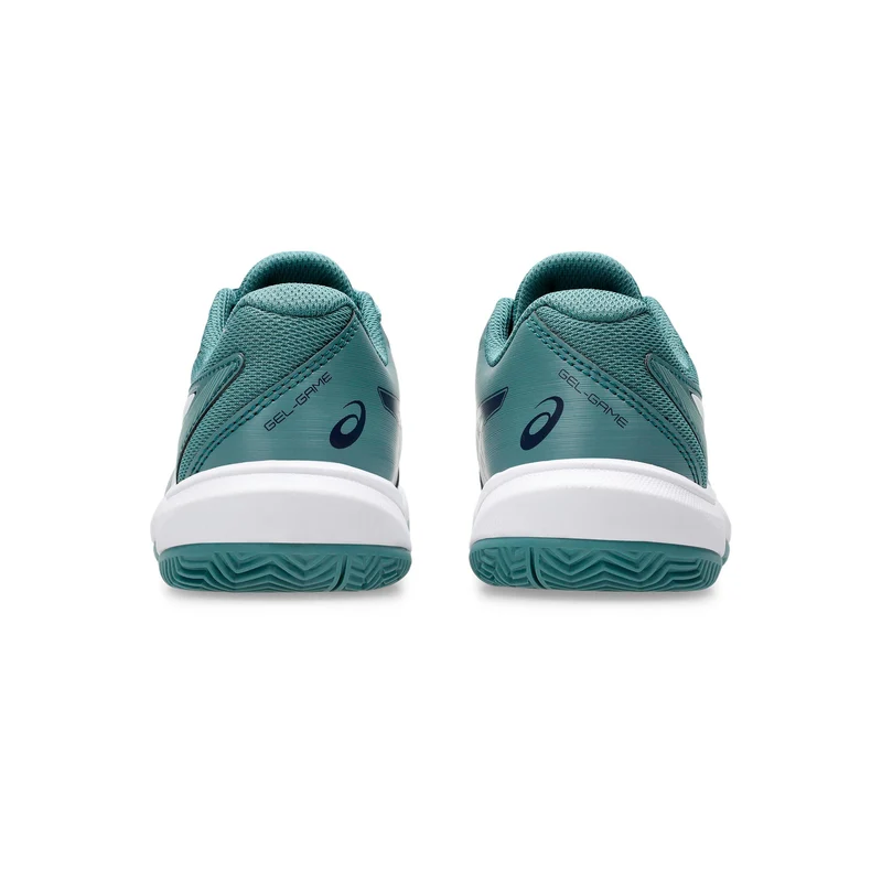 Gel-Game Gs/OC Chaussure terre battue Enfants - bleu petrol, blanc