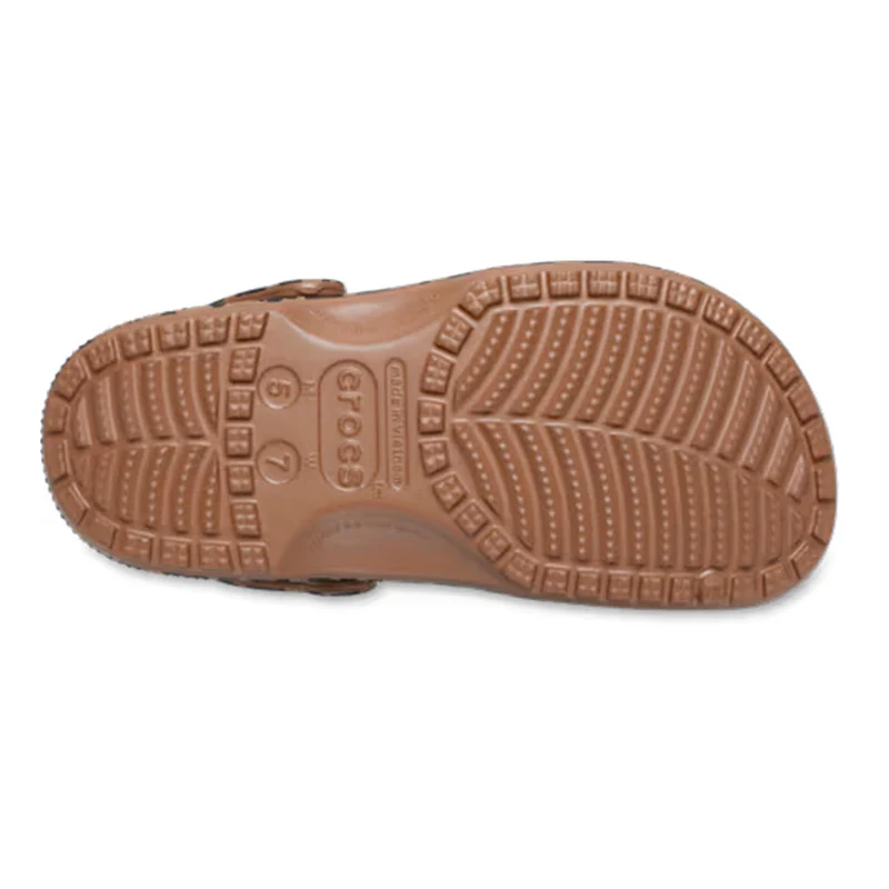 Classic Graphic Clog Tongs Femmes - marron, beige