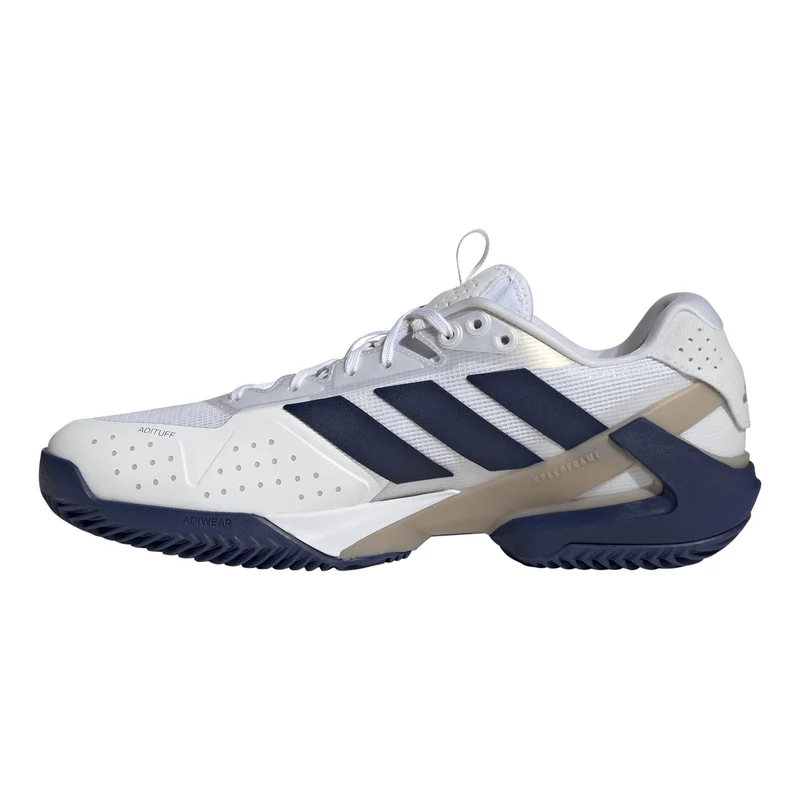 adizero Ubersonic 5 Chaussure terre battue Hommes - blanc, bleu foncé