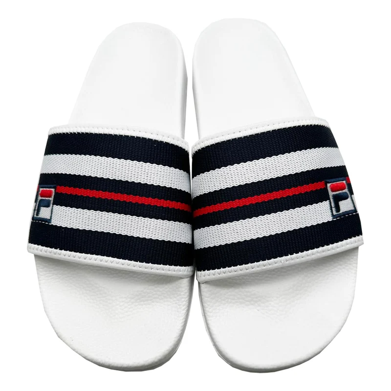Heritage Slides Tongs Hommes-Blanc,Bleu Foncé