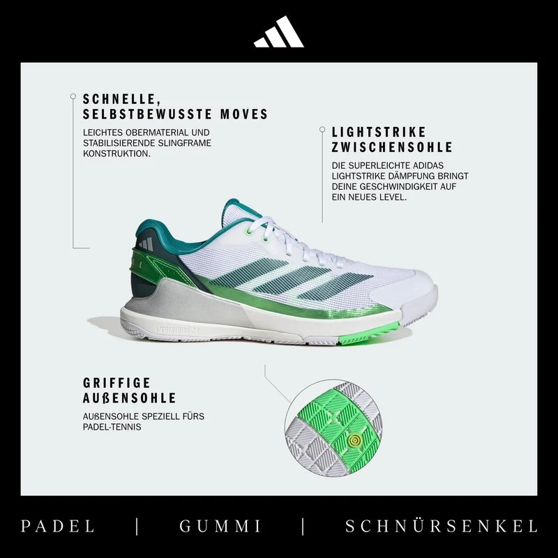 Crazyquick LS Chaussures padel Hommes - blanc, vert