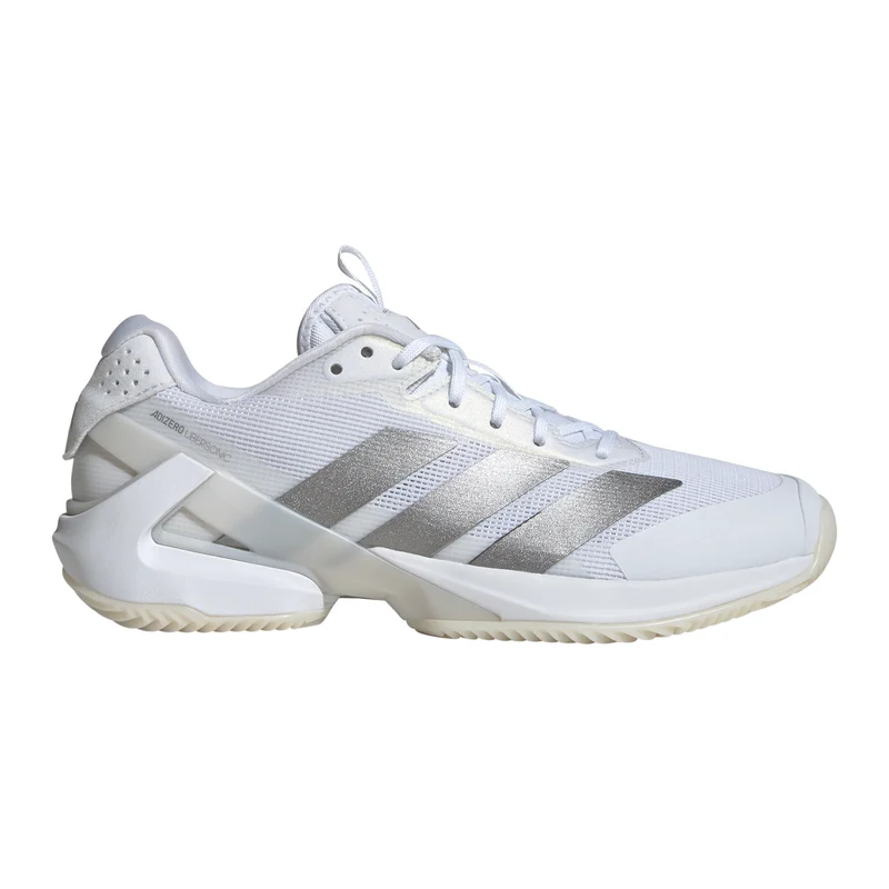 adizero Ubersonic 5 Chaussure terre battue Femmes - blanc, argent