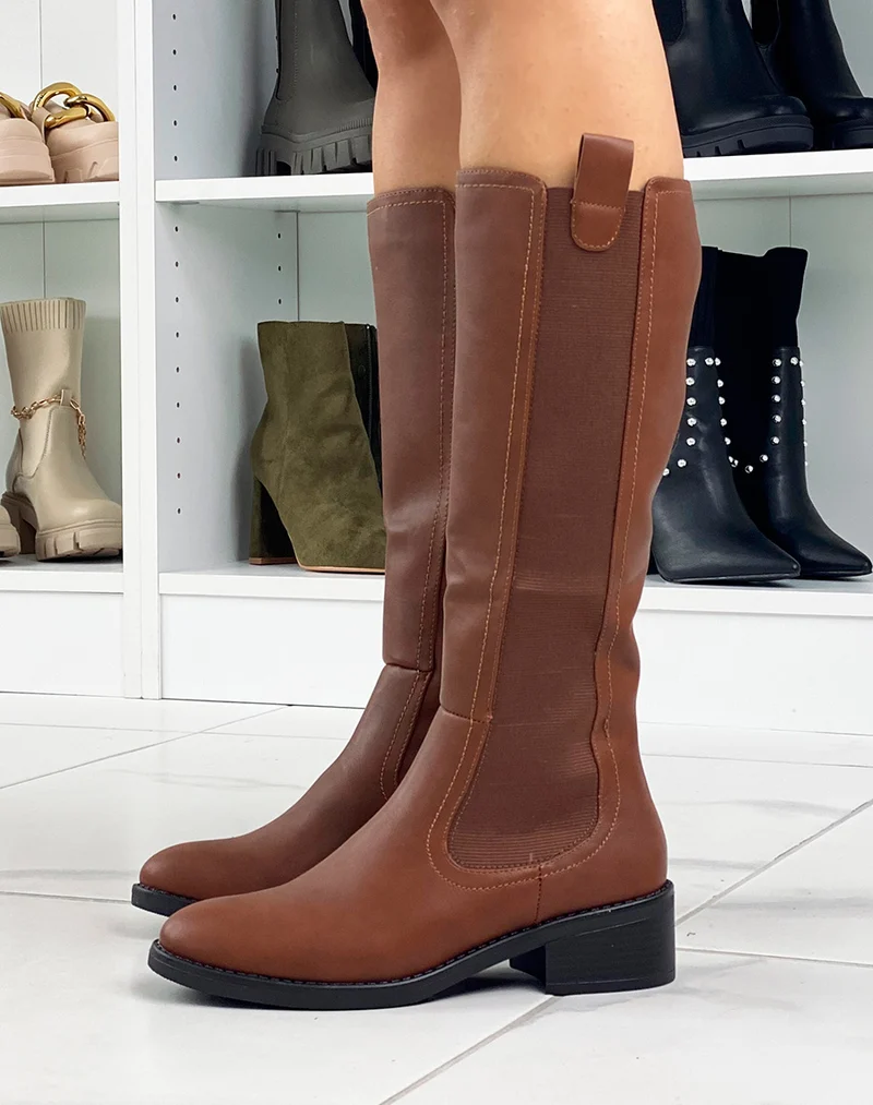 Bottes camel style chelsea