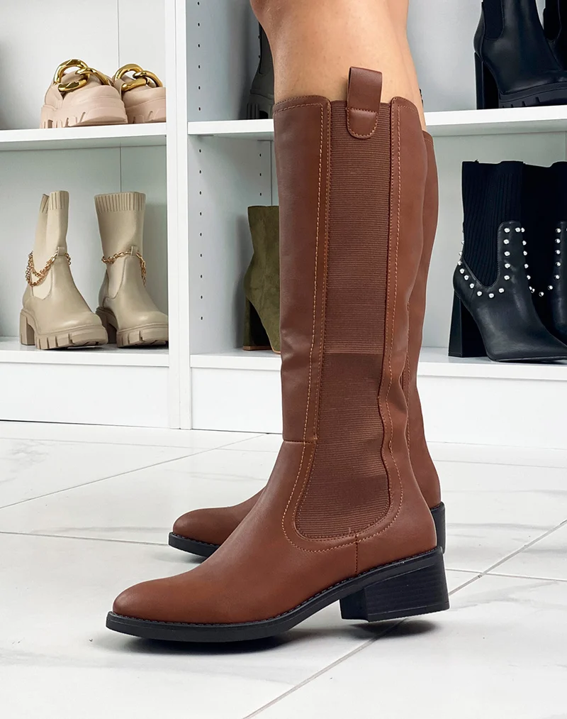 Bottes camel style chelsea