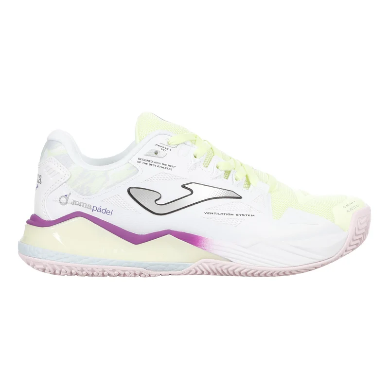 Spin Chaussures padel Femmes - blanc, jaune lemon