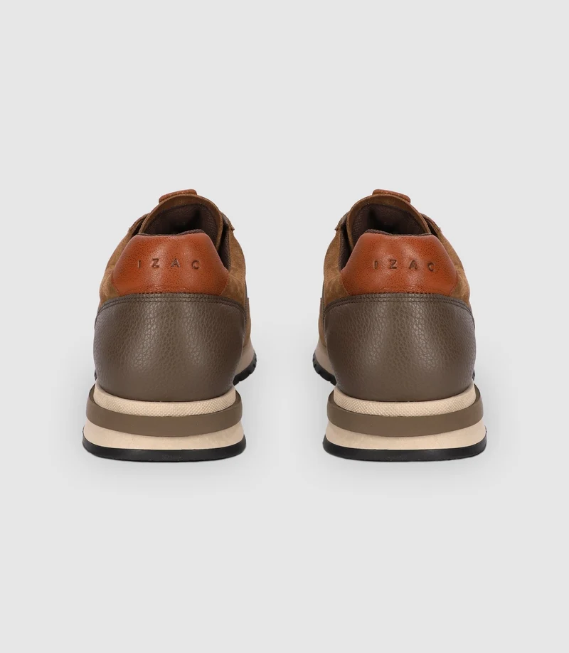 Chaussures sneakers en cuir beige