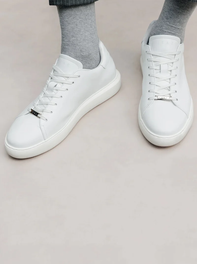 Basket en cuir blanche