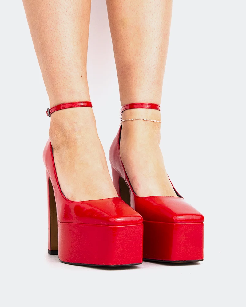 Lacey Red Leather