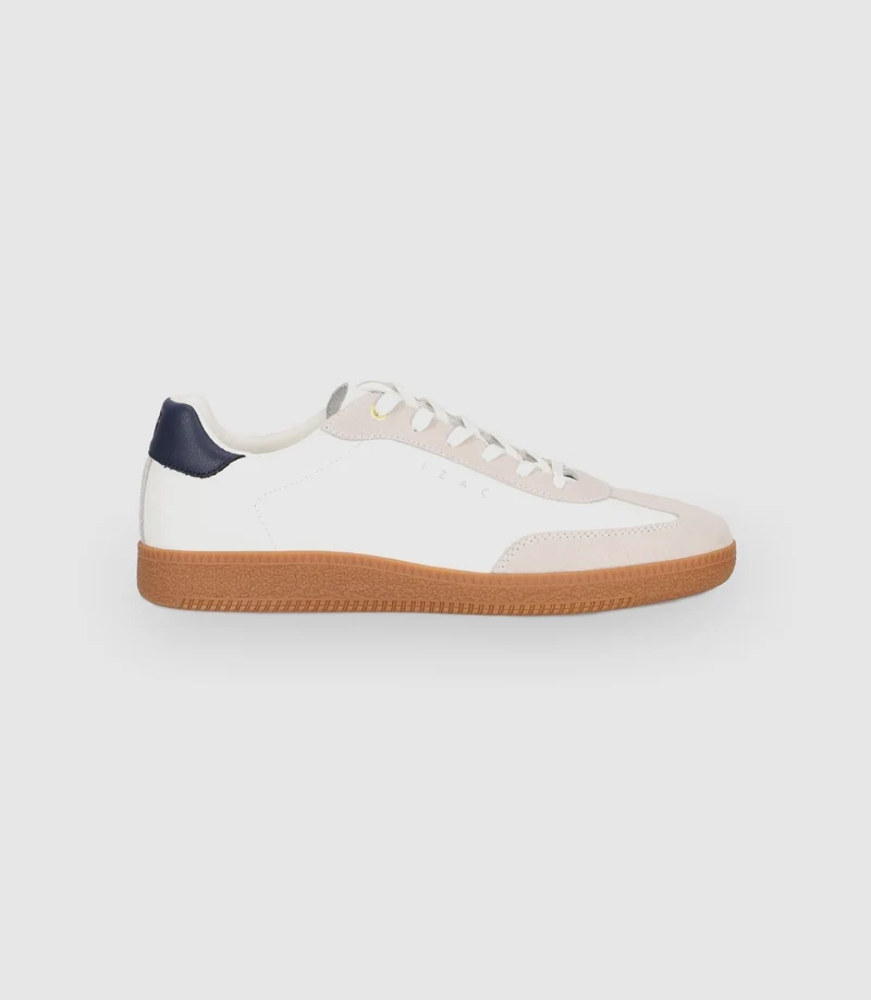 Chaussures sneakers en cuir avec logo blanches