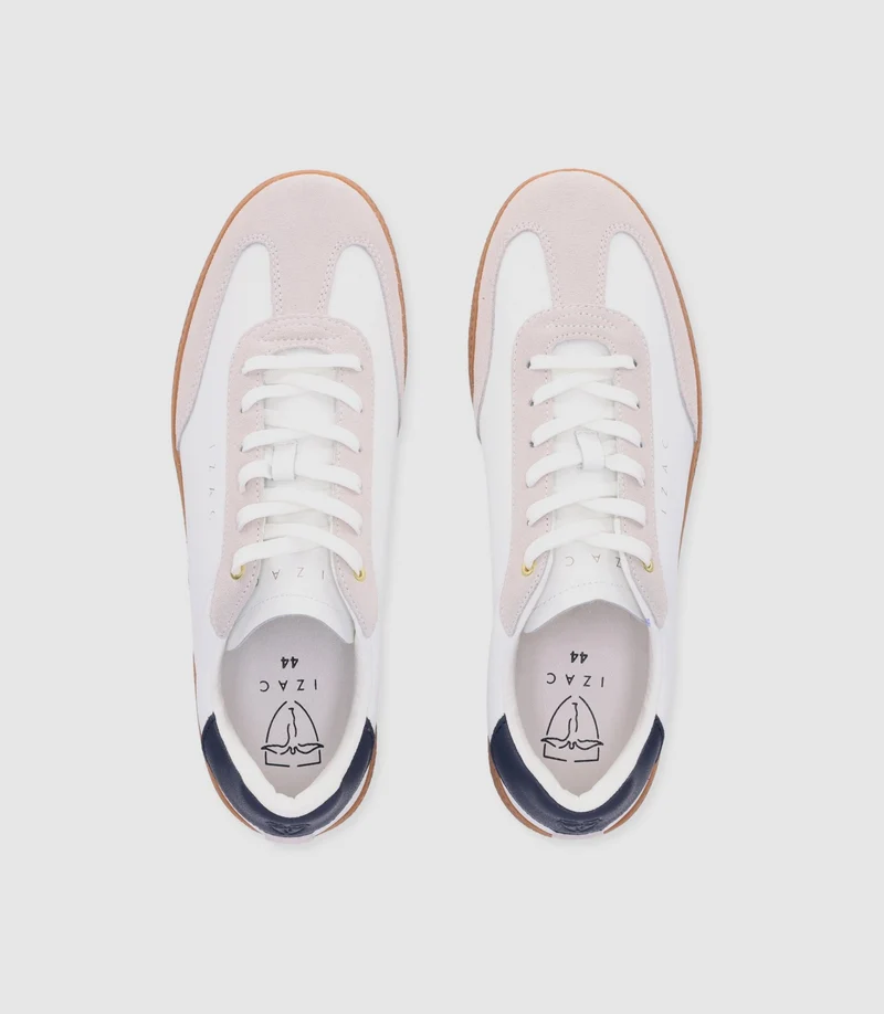 Chaussures sneakers en cuir avec logo blanches