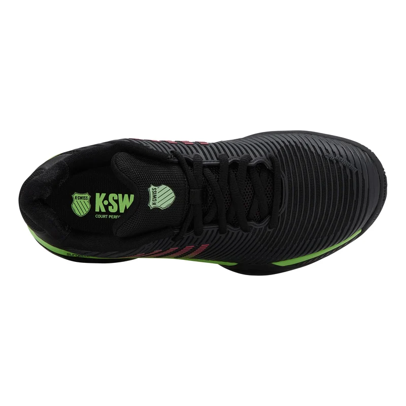 Hypercourt Express 2 Chaussures Toutes Surfaces Hommes-Noir,Vert Fluo