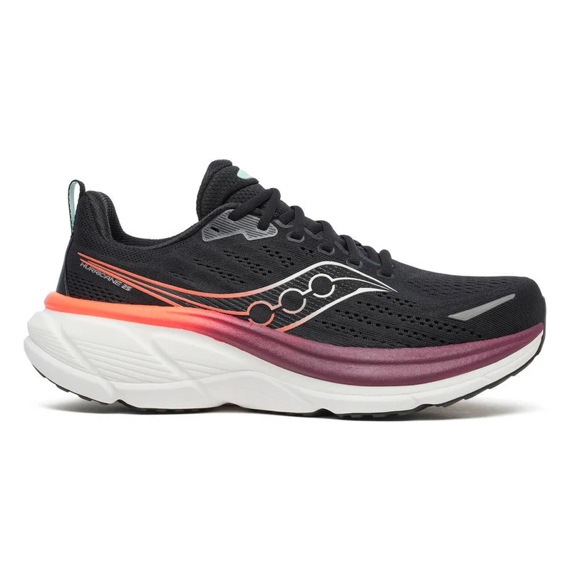 Hurricane 25 Chaussure de running avec stabilisateurs Hommes-noir, rouge vin