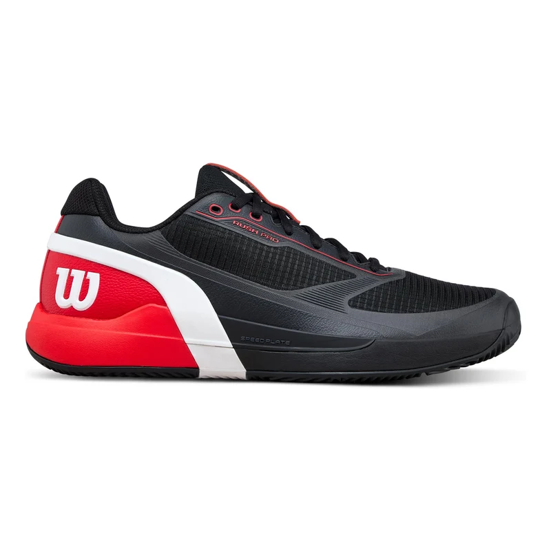 Rush Pro 5 Chaussure terre battue Hommes-noir, rouge fluo