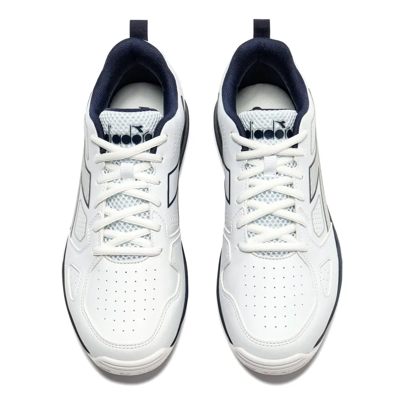 S. Challenge 7 Chaussure terre battue Hommes - blanc, bleu foncé