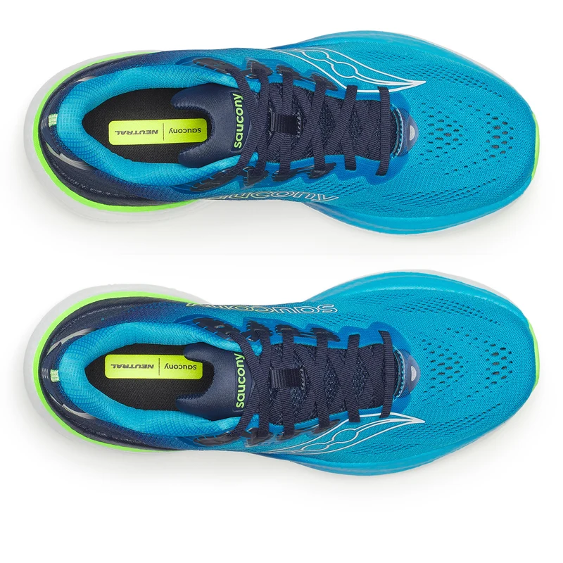 Ride 19 Chaussure de running sans stabilisateurs Hommes-bleu, vert fluo
