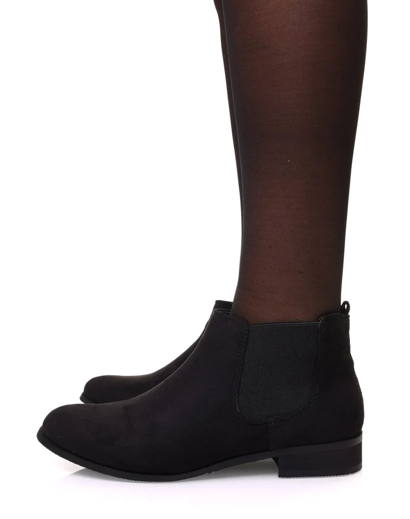 Chelsea boots noir en suédine