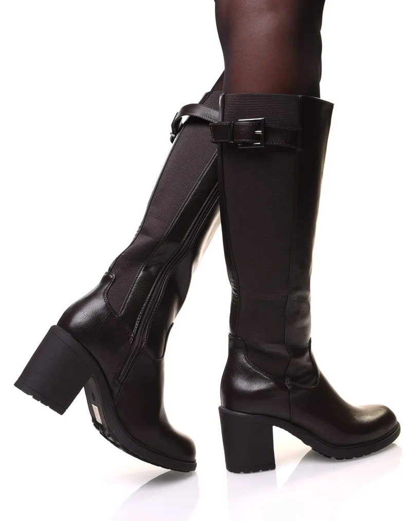 Bottes marron à talons