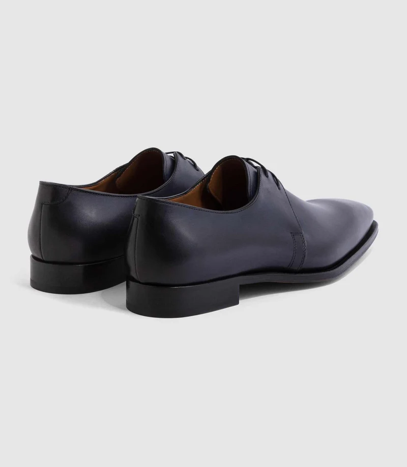 Derby cuir bleu "Eliad"