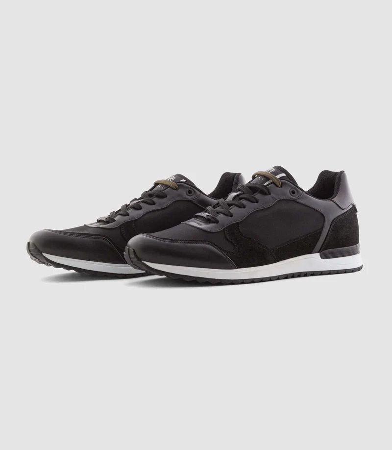 Sneakers en cuir noir "Cael"