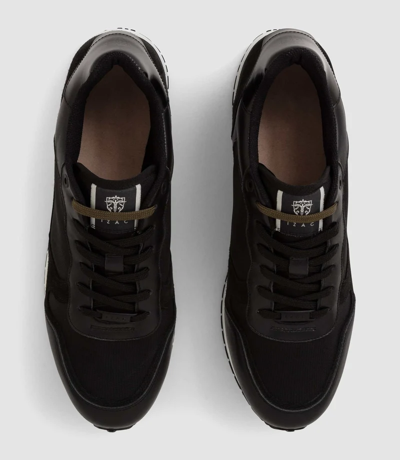 Sneakers en cuir noir "Cael"