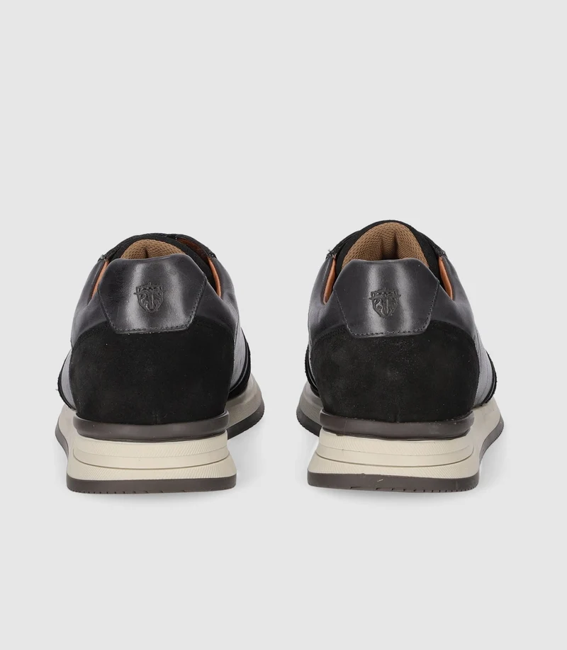 DEFECTUEUSE Sneakers basses en cuir anthracite ORLAN