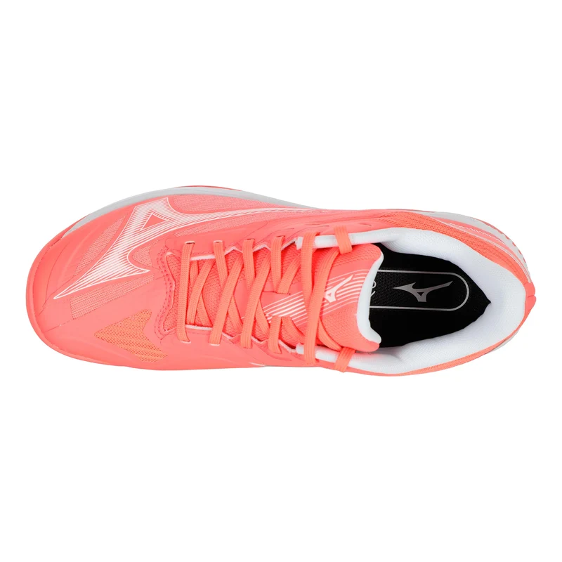 Wave Exceed Court Chaussure Terre Battue Femmes-Corail,Blanc