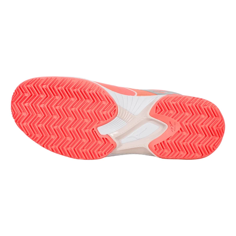 Wave Exceed Court Chaussure Terre Battue Femmes-Corail,Blanc