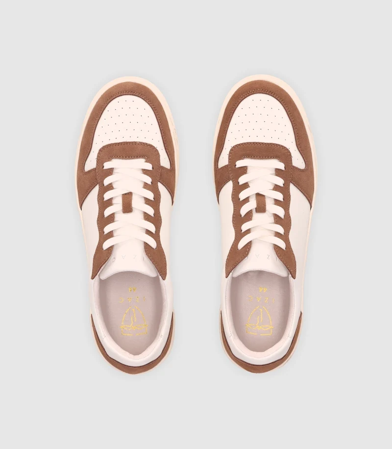Chaussures sneakers avec logo taupe