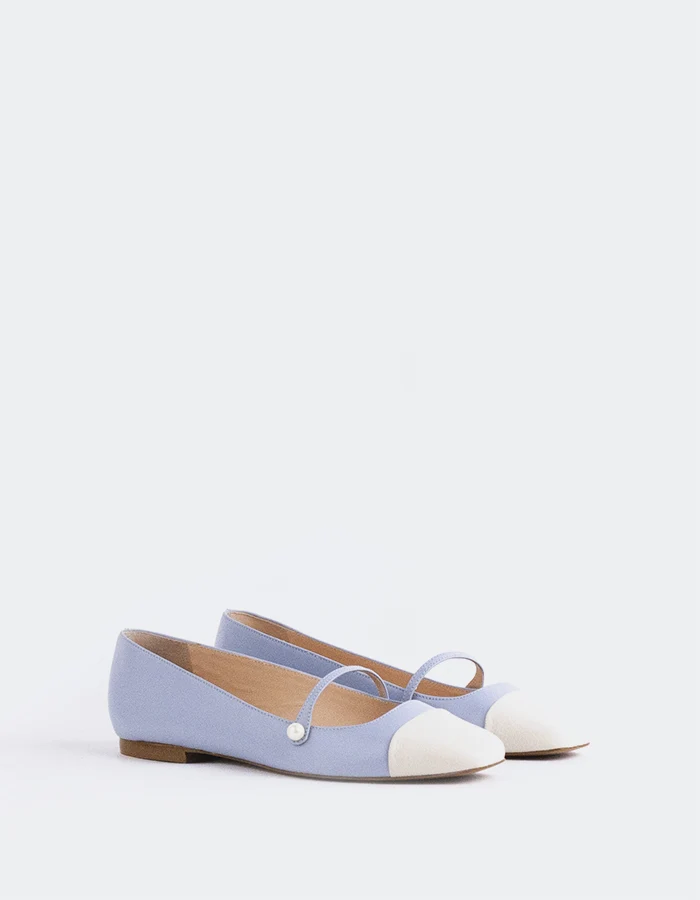 Yarrow Off Wht.Blue Leather