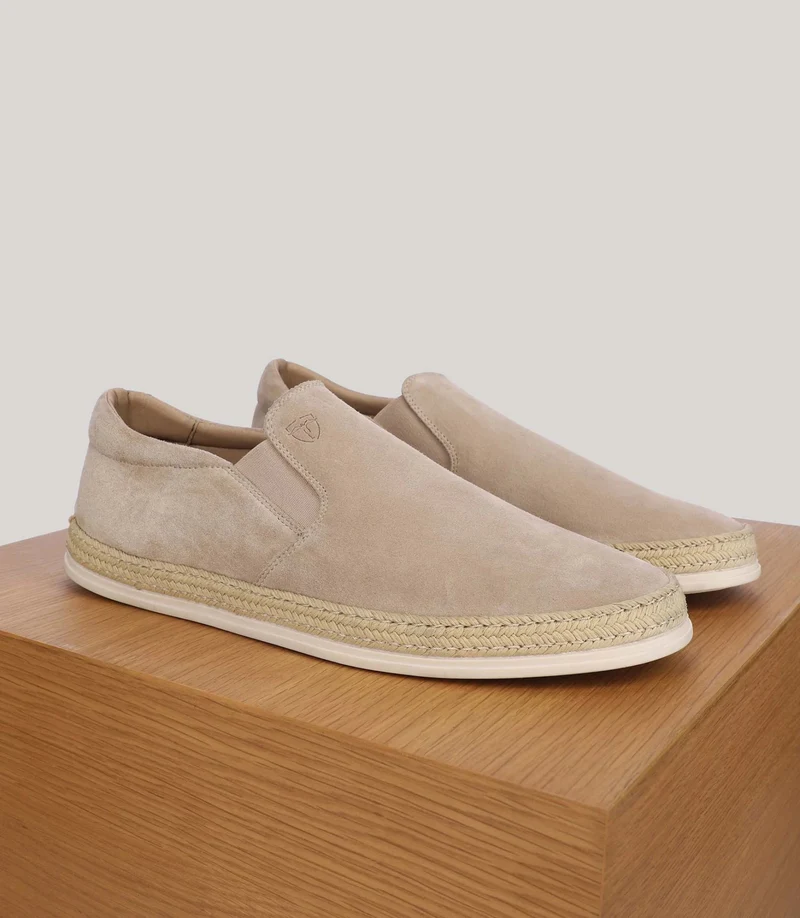 Chaussures en suède beige