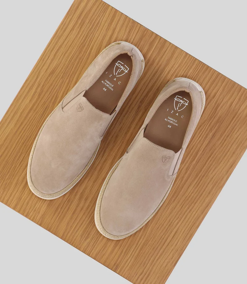 Chaussures en suède beige
