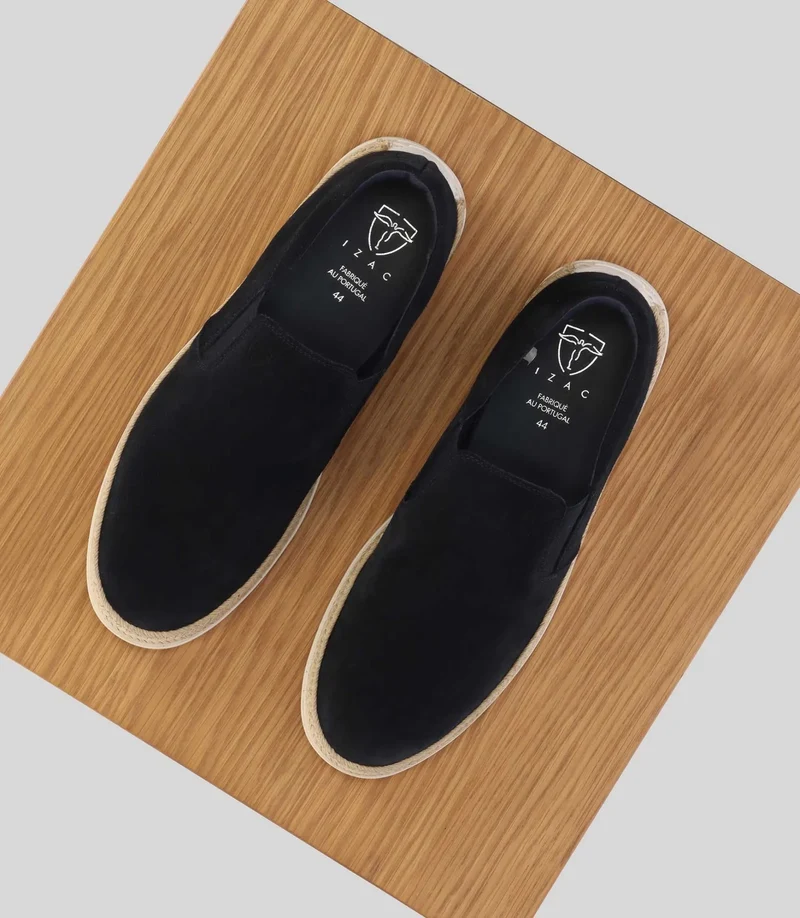 Chaussures en suède marine