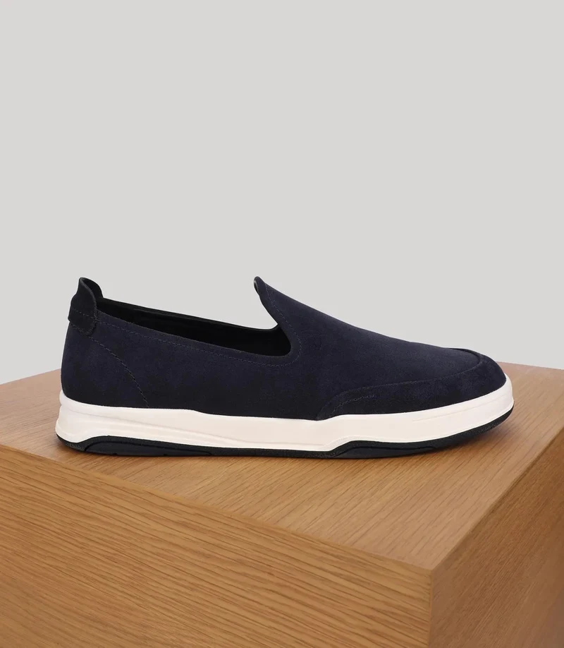Chaussures casual en suède marine