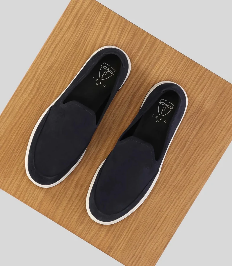Chaussures casual en suède marine