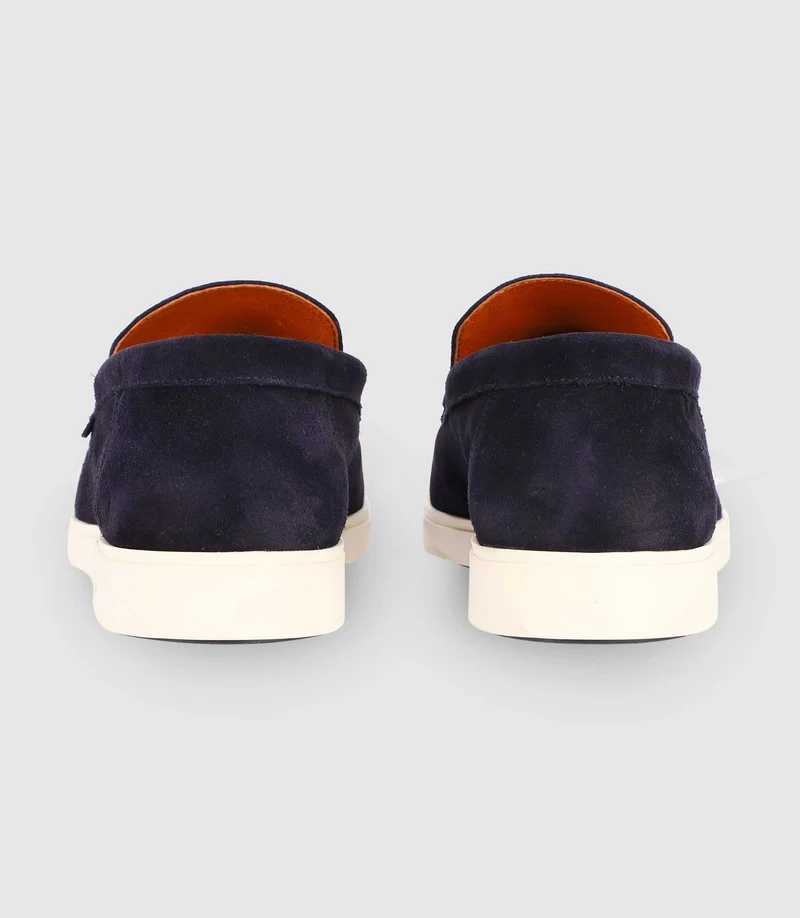 Mocassins en daim marine