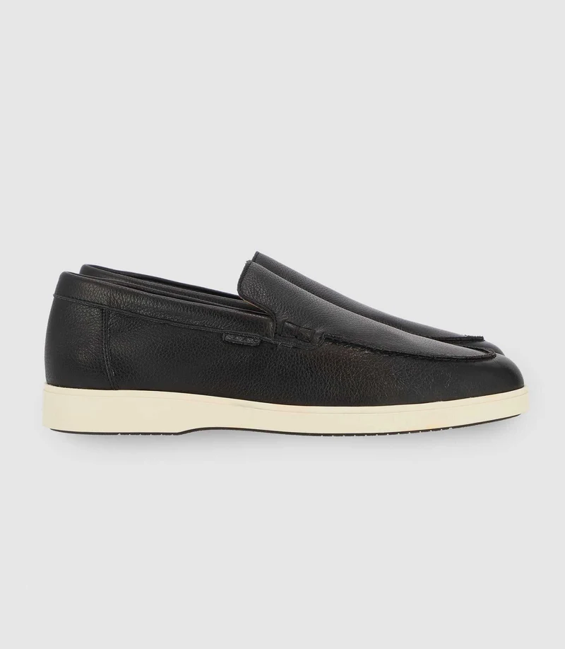 Mocassins en cuir noir