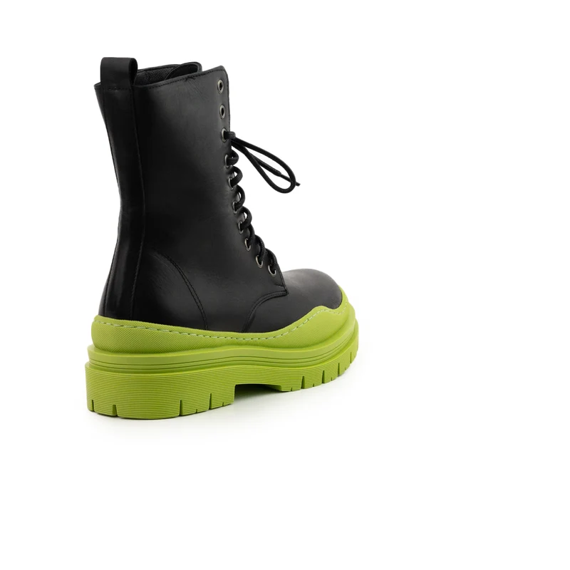 Nagasaki Black Leather/Green Sole