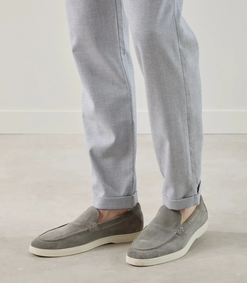 Mocassin casual en suède gris