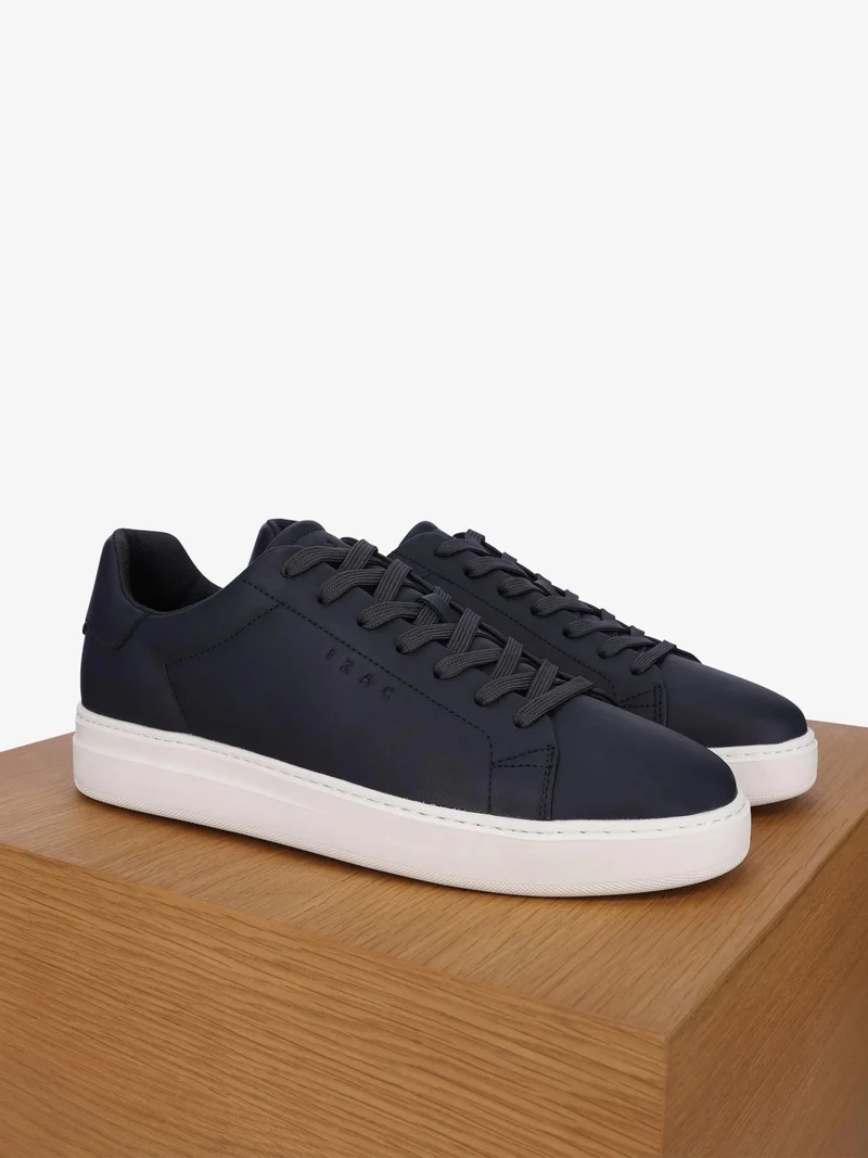 Basket en cuir marine